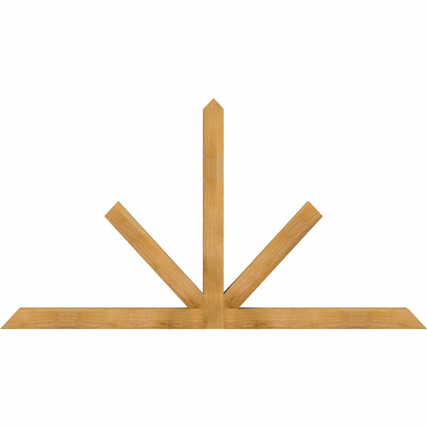 Ekena Millwork Saratoga Rough Sawn Timber Gable Bracket, Western Red Cedar, 84"W x 45"H x 4"D x 4"F, 13/12 Pitch GBW084X45X0404SAR00RWR - main
